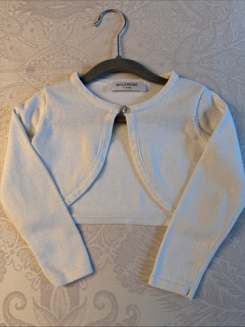 Girls' Cream Long-Sleeve Bolero Shrug